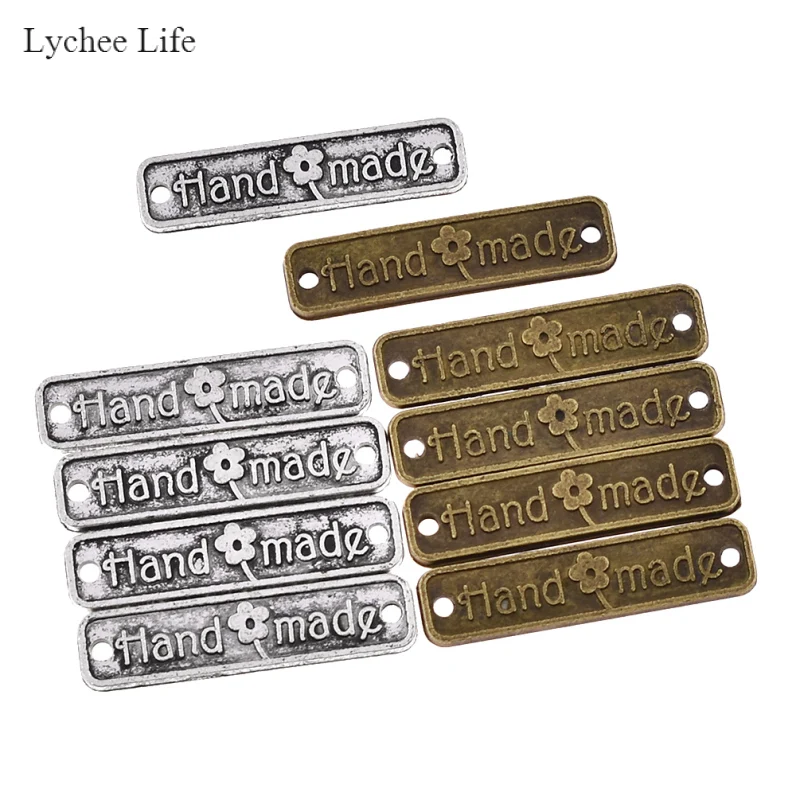 Lychee Life 100 шт. винтажные этикетки для шитья одежды металлические буквы ручной