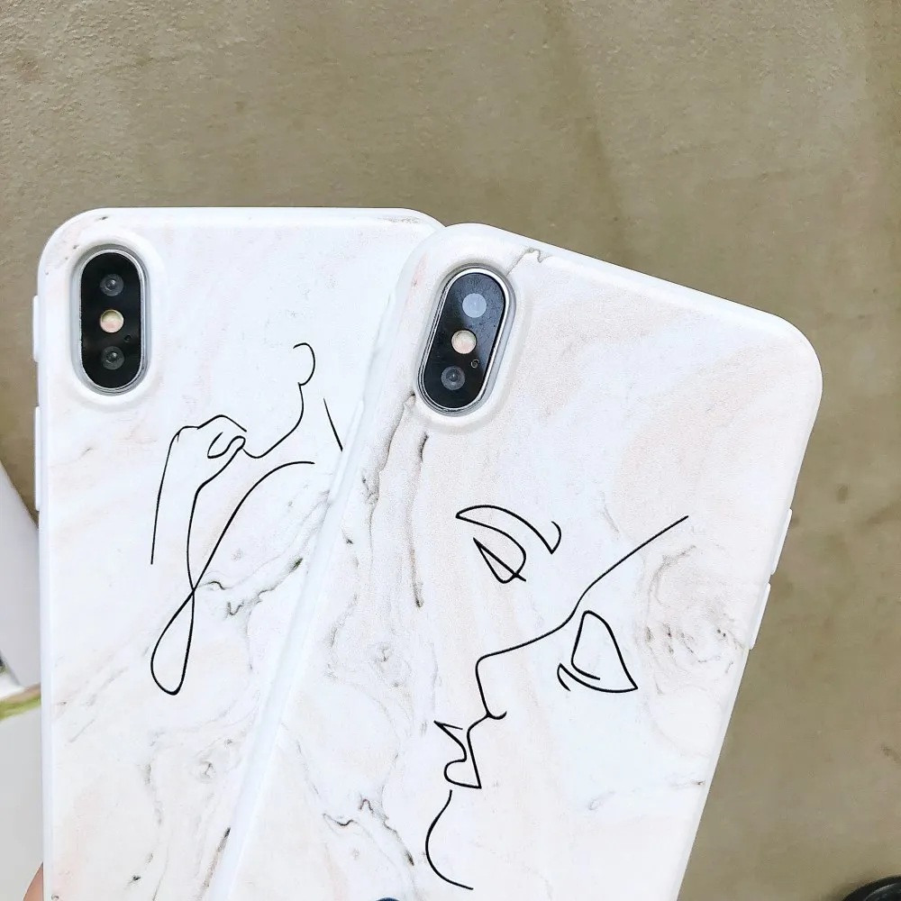 Чехол для iphone 6 7 Plus мультфильм комикс девушка шаблон печати гибкий мягкий