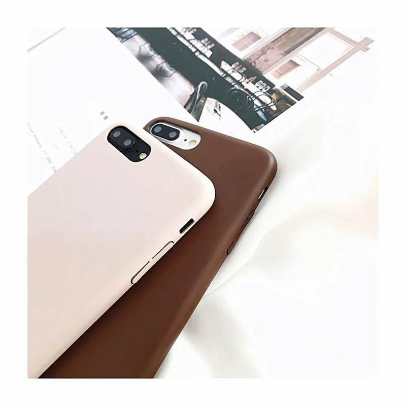 LUDI модный бизнес PU чехол для телефона для iphone X чехол для iphone 7 6S 6 8 Plus винтажный коричневый бежевый задний Чехол Мягкий чехол s Capa