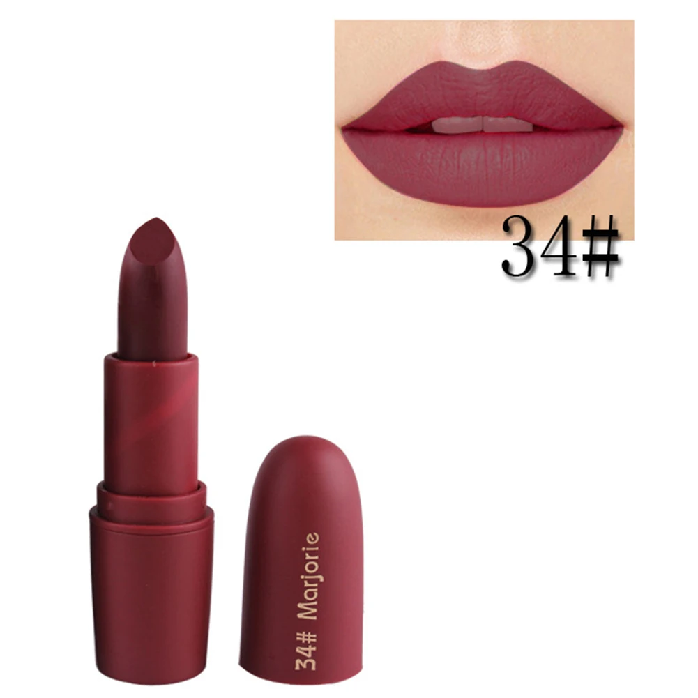 Brand Makeup Red Lips Matte Velvet Lipstick Pencil Cosmetic Long Lasting Lip Tint Pigment Nude Brown |