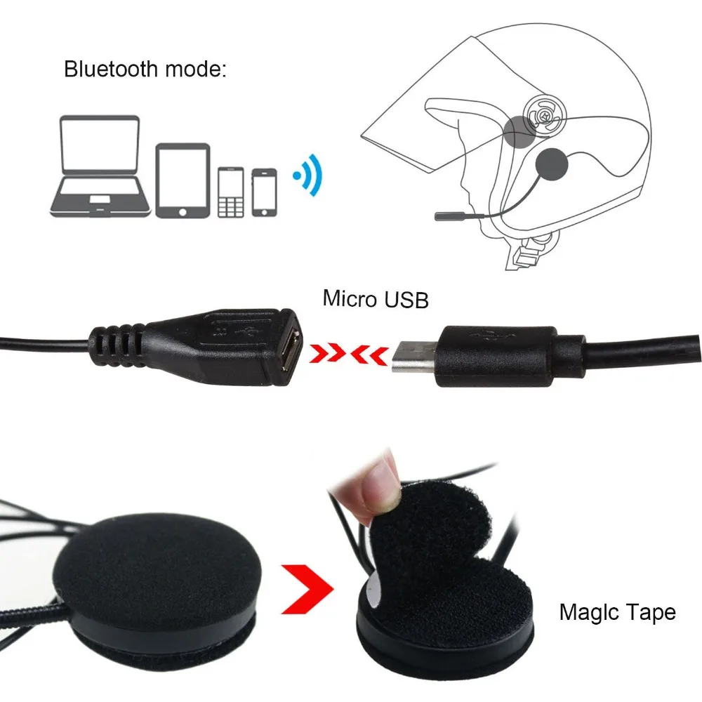 Мотоциклетная гарнитура динамик громкая связь мотоциклетный шлем Bluetooth для