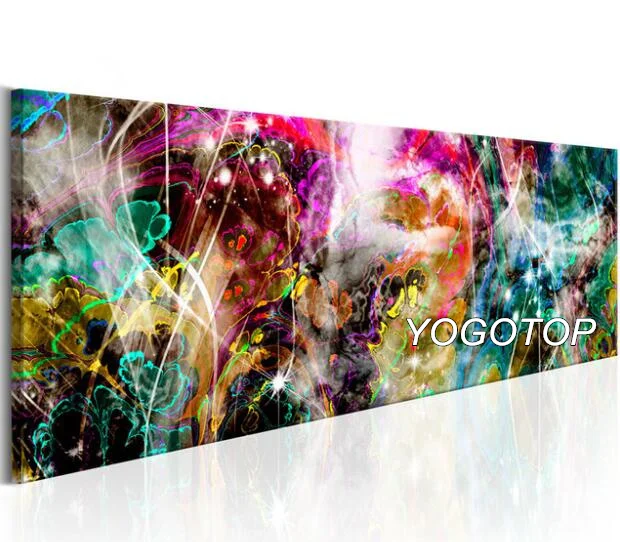 Белый YOGOTOP DIY алмазные картины Вышивка крестиком абстрактный цветок 5D полная квадратная мозаика Алмазная вышивка флуоресцентная красочная QA241 - Цвет: Белый
