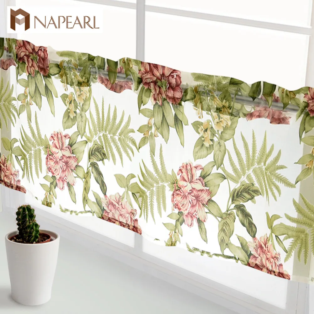 NAPEARL 1 шт. пасторальные тюлевые Шторы для кухни окна универсальные короткие