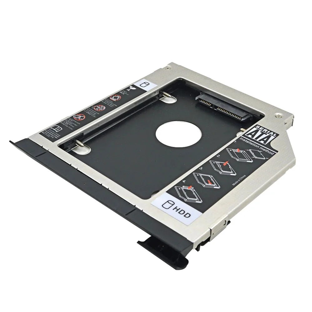 TISHRIC 2nd SSD HDD Sata 9,5 Caddy адаптер Optibay корпус для Dell Latitude Inspiron E6320 E6420 E6520 E6330 E6430 E6530 чехол