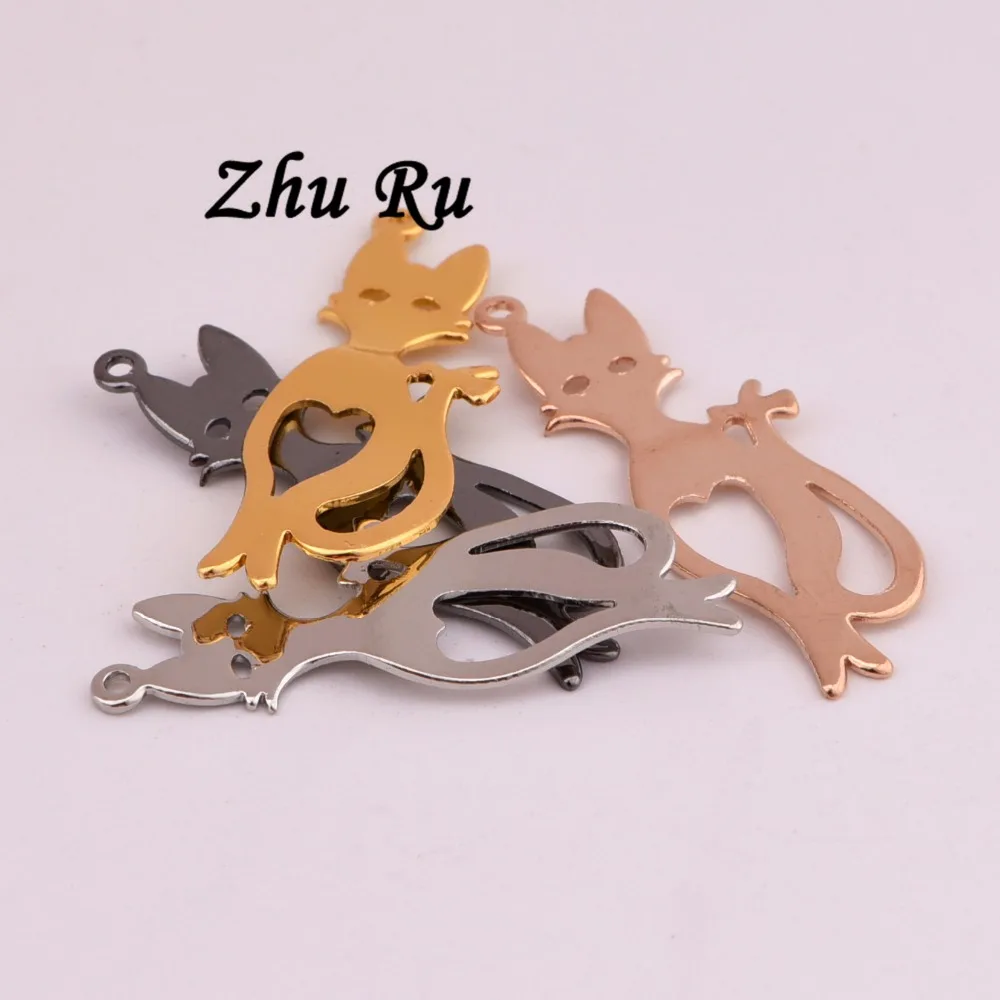 ZHU RU 20 шт./лот 29 5*10 мм милый котенок защита животных домашний Кот Let's Make