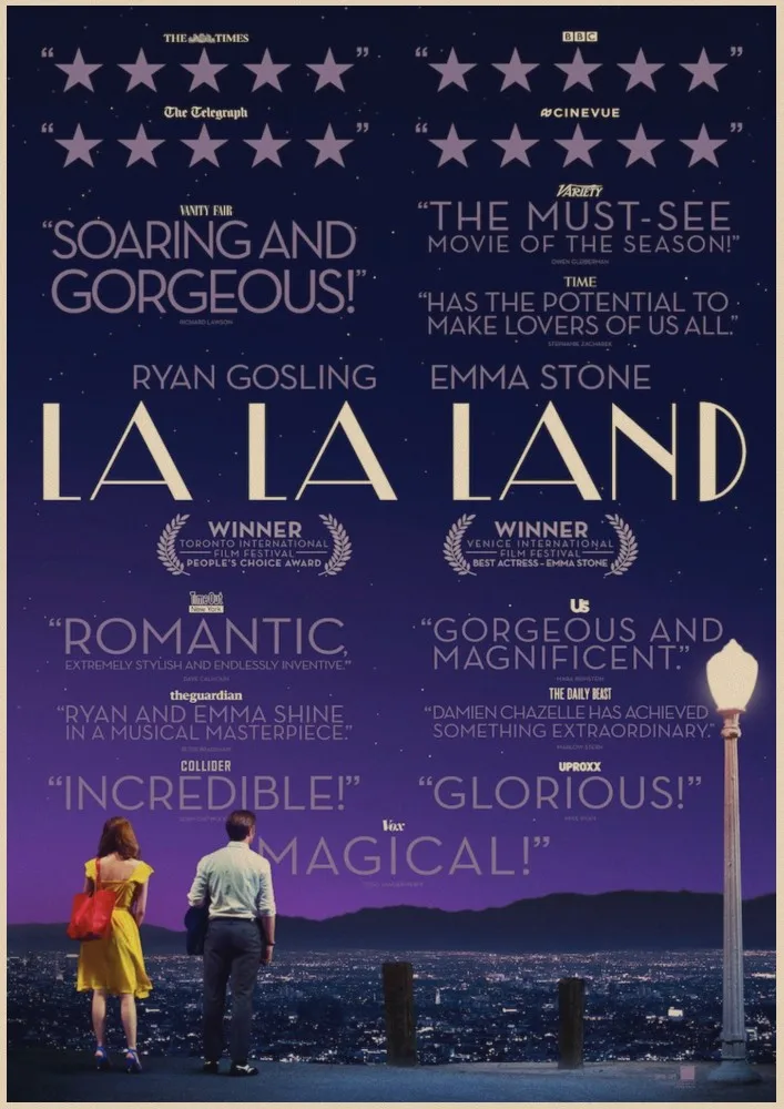 La Land плакаты винтажные настенные украшения для дома из крафт бумаги|wall sticker|stickers
