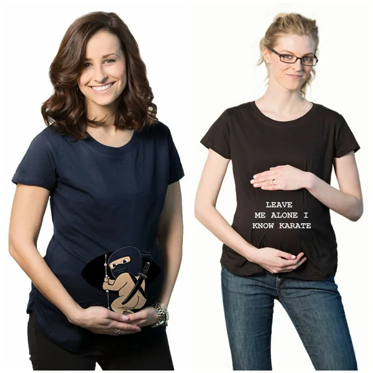 

Fashion Summer Women T-shirts Tees Slim Cartoon Maternity Nursing Tops Short Sleeve Funny Pregnancy T shirts for Pregnant Women