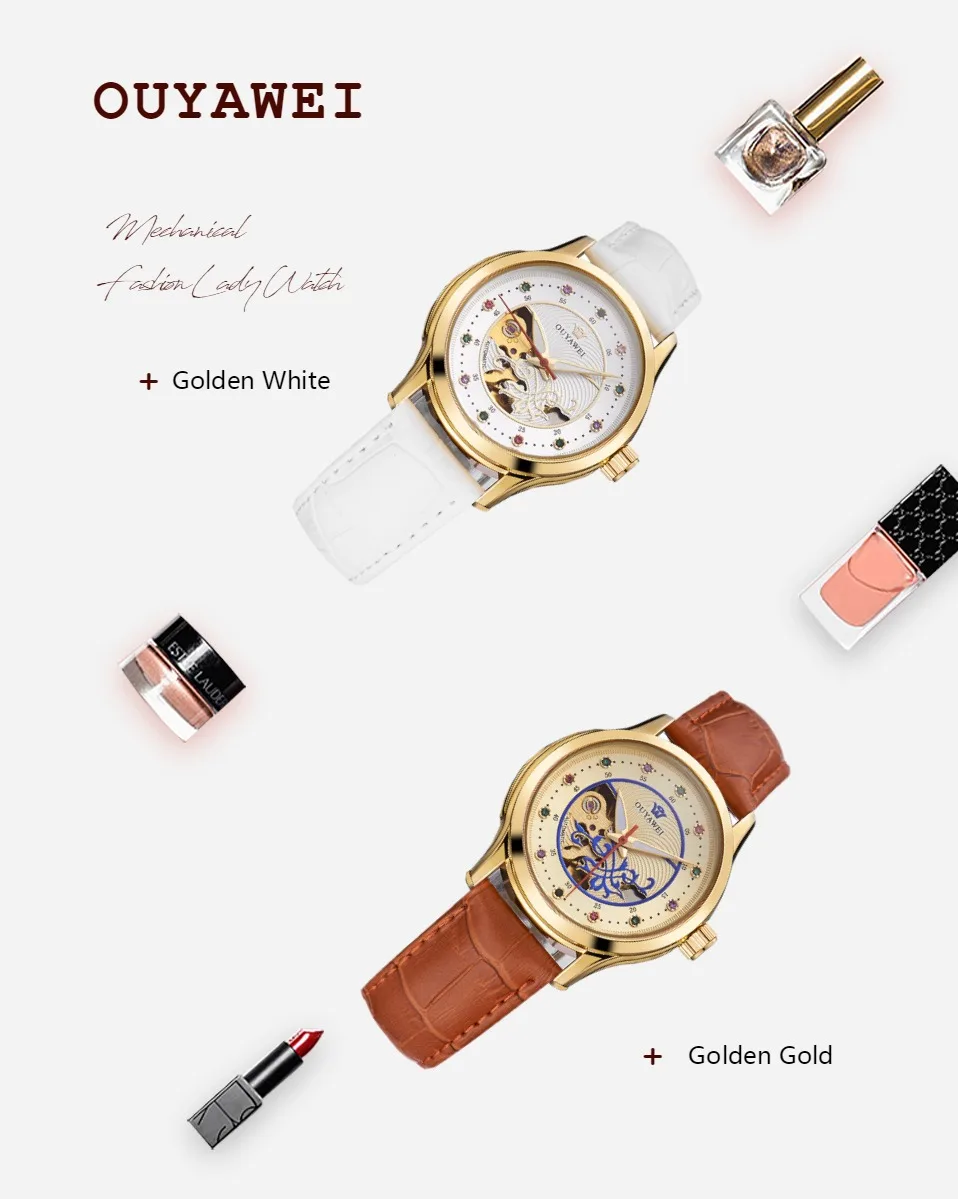 Reloj Mujer OYW модные женские часы механические Автоматические наручные часы movement полный стальной ремешок механические часы Relogio Feminio