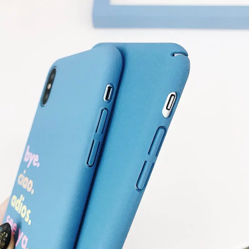 QINUO Creatives письмо свежий песчаник чехол для iPhone 6 6s 7 8 X Мода Tide Bye Ciao Жесткий задний
