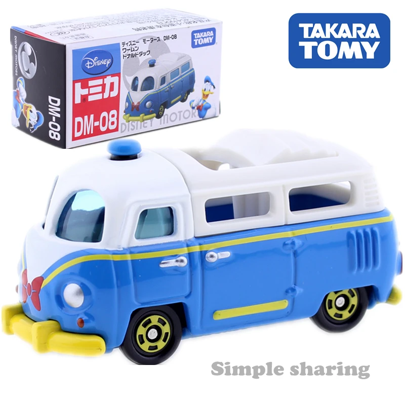 Набор моделей автомобилей Takara Tomy Tomica Diseny Дональд Дак Аниме Фигурка мотоцикл