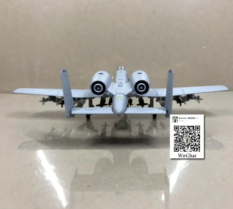 WLTK 1/100 масштаб A-10 Thunderbolt II Warthog Штурмовик 23-й TFW Летающие тигры литая под давлением металлическая модель истребителя игрушка для коллекции