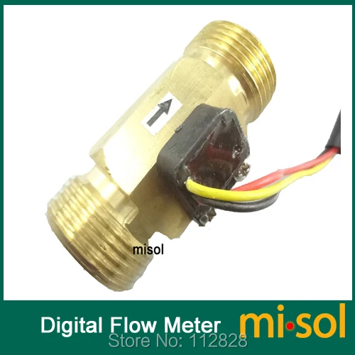 Электронный расходомер MISOL DN20 3/4 дюйма 2-45 л/м измерительный переключатель |