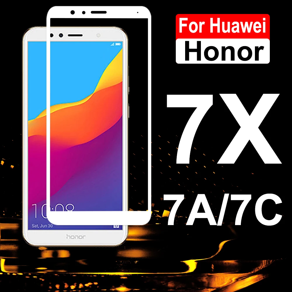 Защитное стекло Honer 7 x для Huawei Honor 7a 7c 7x Pro C A X7 C7 A7 Закаленное Защитная пленка экрана