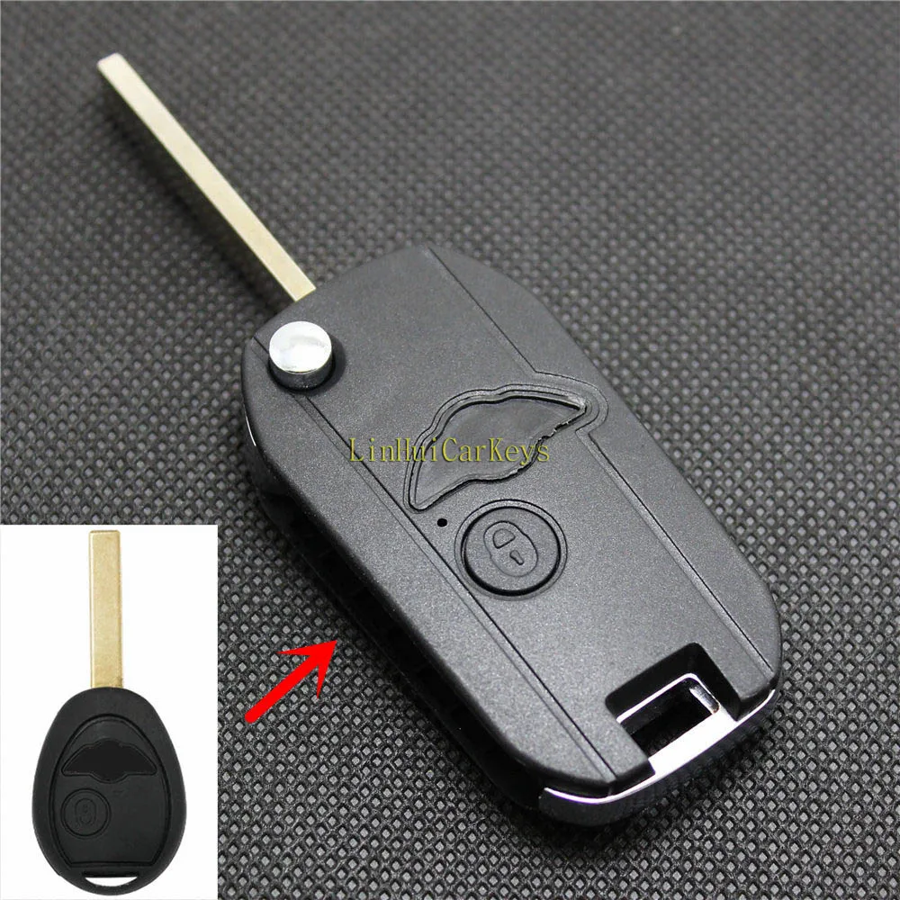 PINECONE для MINI COPPER R50 R53 чехол ключа с 2 кнопками необработанное Латунное лезвие