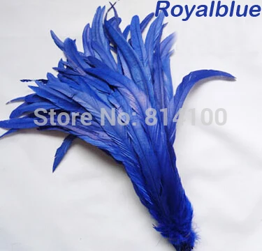 

Rooster tail feather Royalblue Colors DIY feather clothing jewelry accessories / wedding Party supplies performance necessary