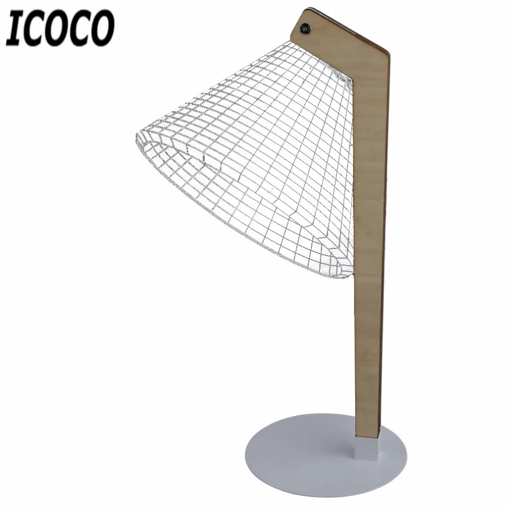 ICOCO 3D творческое видение лампы USB зарядка световой абажуры светодиодные