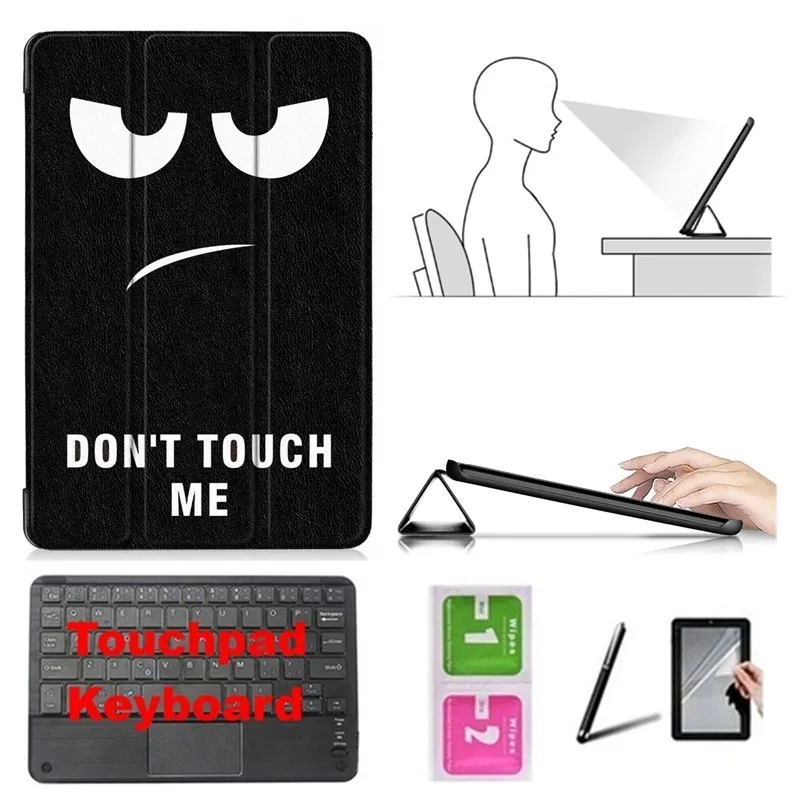 Набор аксессуаров для lenovo Tab 4 10 TB-X304L TB-X304F TB-X304N-Smart Cover чехол+ Bluetooth клавиатура+ Защитная пленка+ стилус - Цвет: CBK7-DYJ