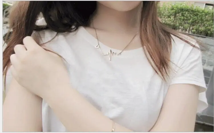 Korea Korean fashion jewelry speed foreign trade new simple popular ECG necklace clavicle chain sweater wholesale | Украшения и