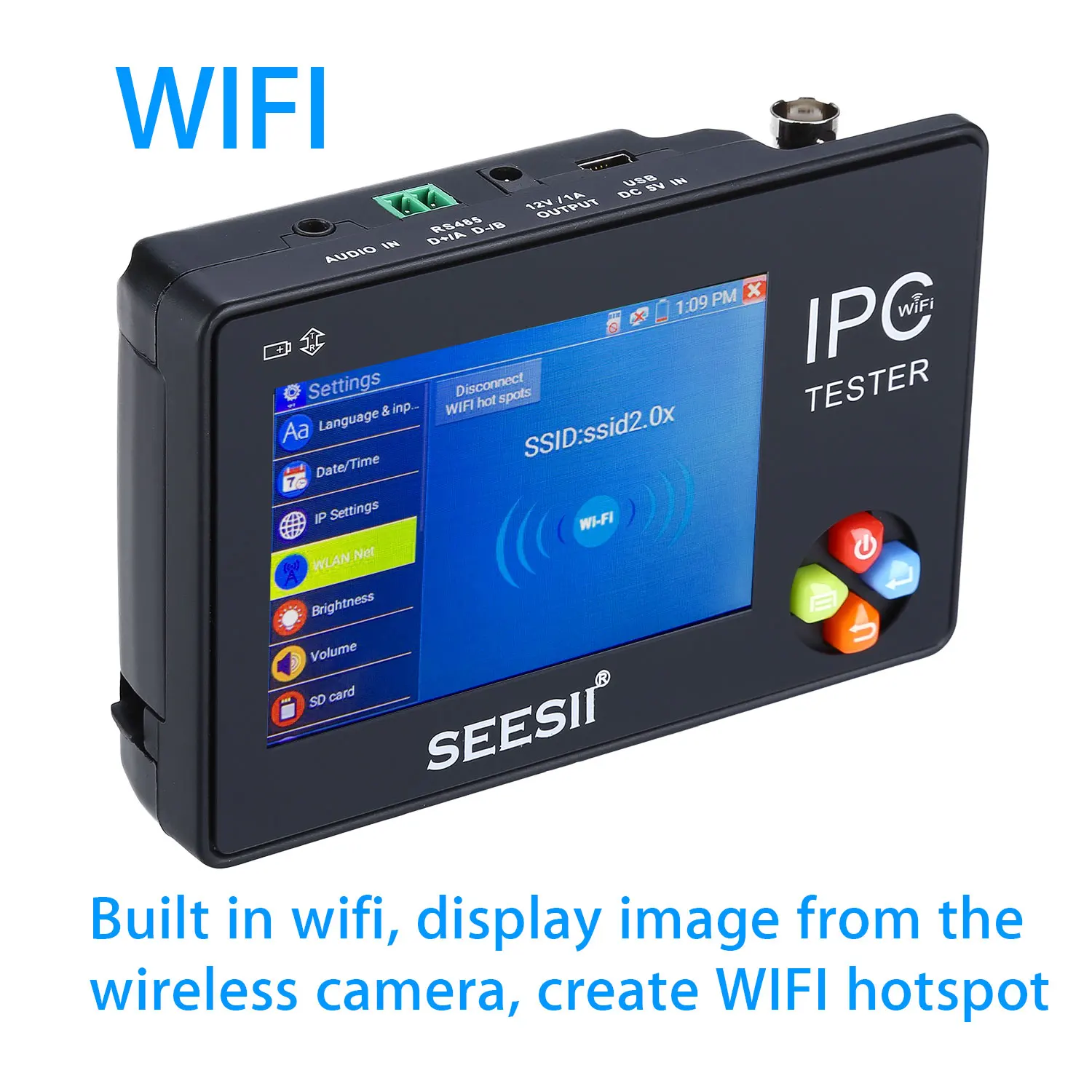 SEESII 3 5 &quotсенсорный экран 4K 480x320 Wifi CCTV IP камера тест er монитор аналоговый CVBS ONVIF H.265