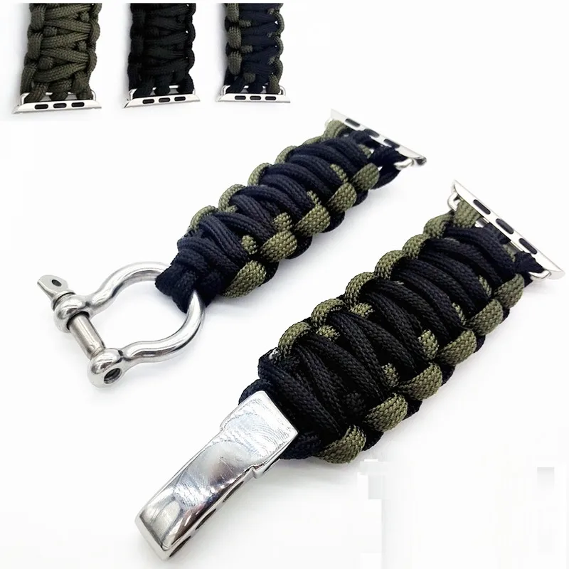 Новинка для выживания на открытом воздухе apple ремешок часов браслет милитари