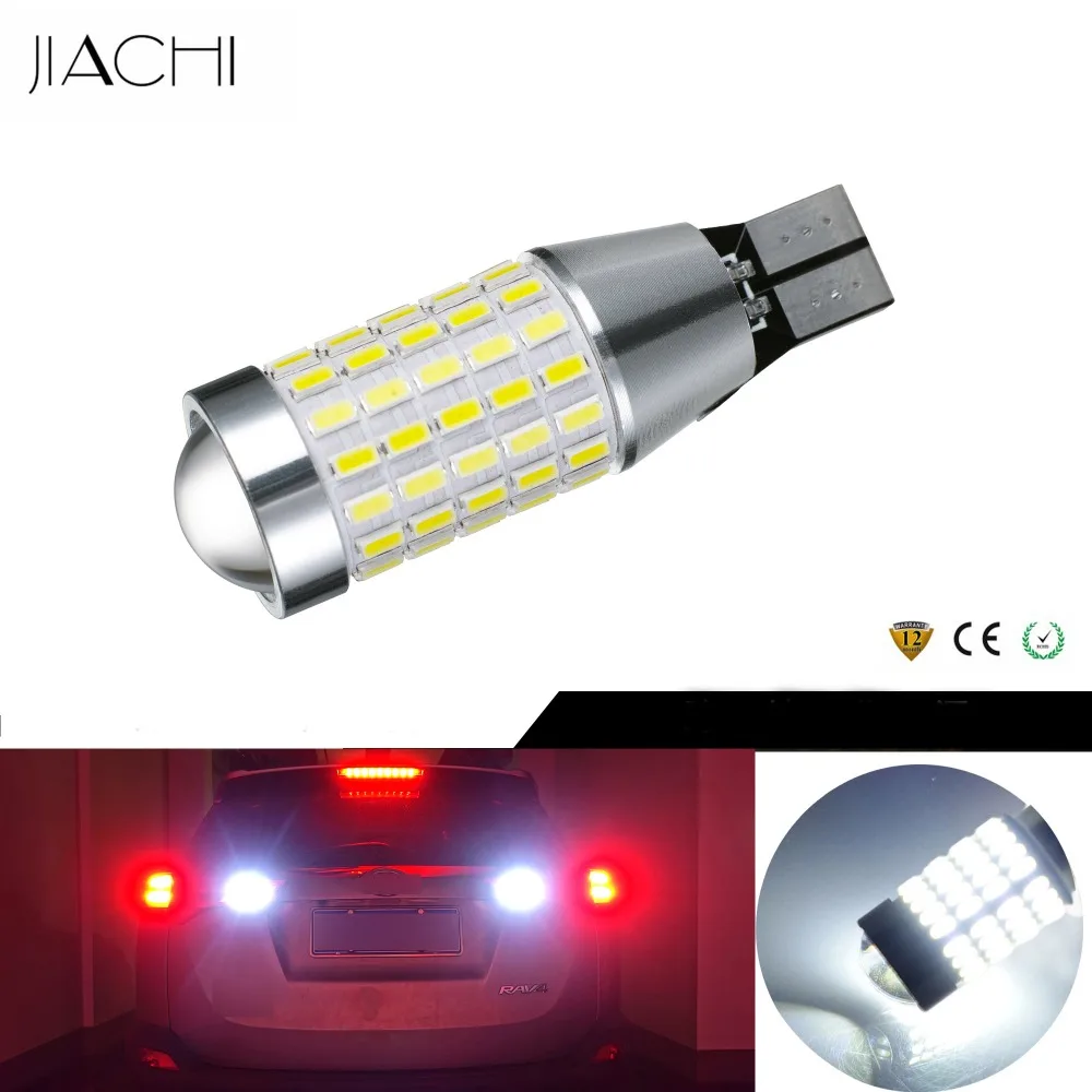 JIACHI 100 шт./лот светодиодный завод OEM T15 T16 W16W 921 светодиодный Canbus OBC Error Free светодиодный Резервное копирование Обратный свет лампы белый 9-30 в