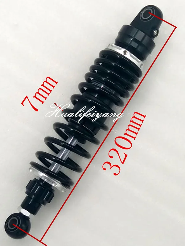 320mm black 2piece Универсальный 320 мм/330 мм/340 мм/350 мм/360 мм для мотоцикла, задний регулировочный демпфирующий амортизатор для Honda Yamaha Kawasaki Suzuki - Цвет: 320mm black 2piece