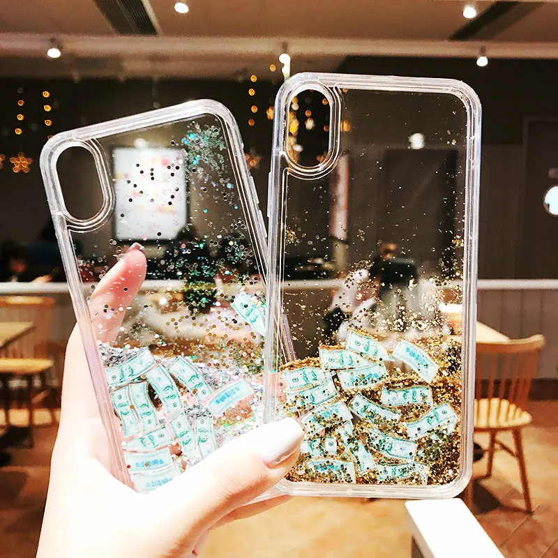 Чехол зыбучий песок для iPhone X Xs Max XR 7 8 Plus динамическая жидкость поликарбонат чехол