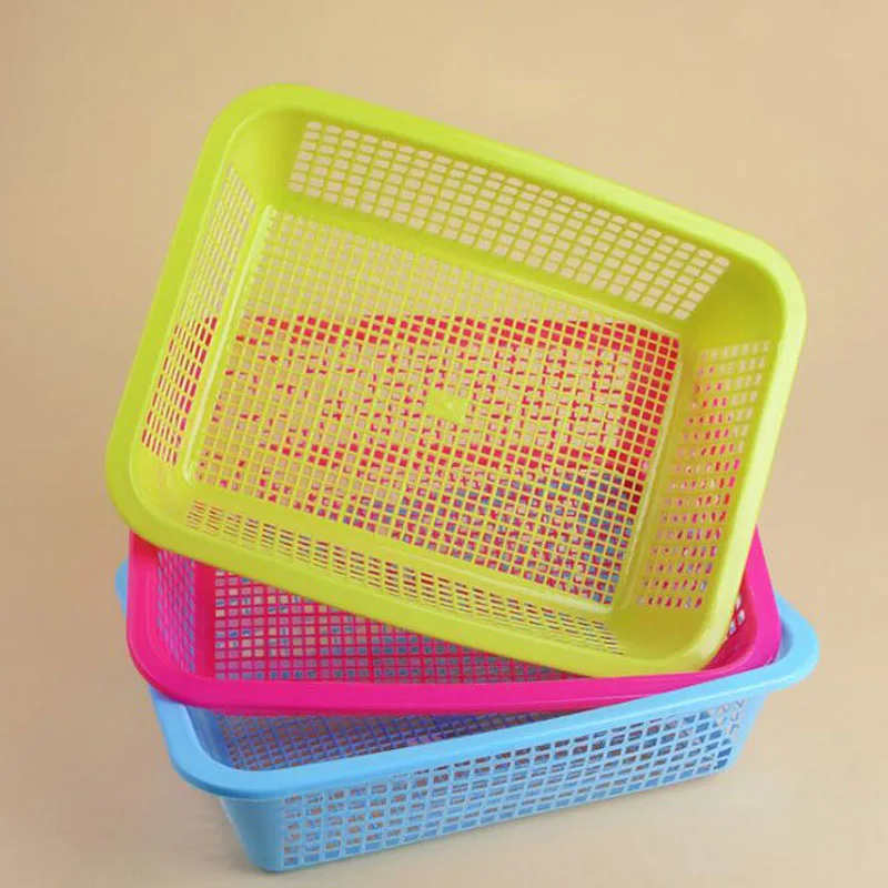 

Rectangular Plastic Storage Baskets 35*26.5*8.7cm Large Bathroom Cosmetic Seasoning Orgainzer Kitchen Desktop Organizer ZA5919
