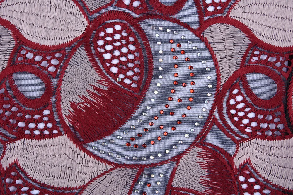 Color Stones Milk Silk Lace African Lace Fabric Embroiderey High Quality French Lace Fabric Nigerian Lace Fabric In Wedding1639B