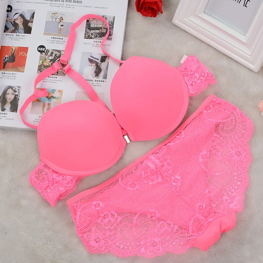 Комплект женского нижнего белья бюстгальтер пуш-ап трусы-плавки 4 цвета | Женская