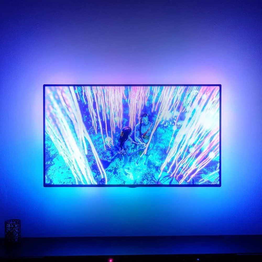 Светодиодная лента Ambilight WS2812B 5050 Dream Color RGB для ТВ-монитора, настольного ПК, подсветки экрана, Пиксельная лента 1 м~ 5 м