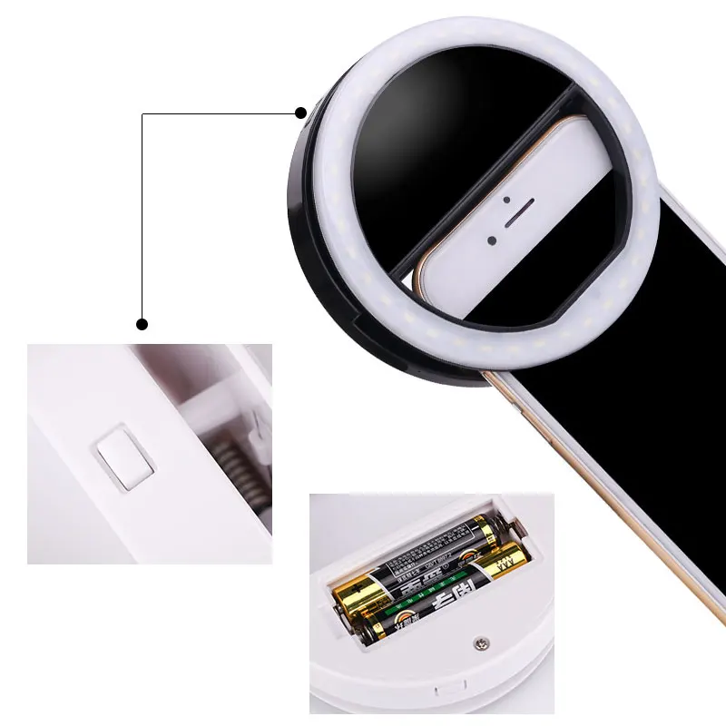 Selfie Led Phone Light Night Darkness Enhancing Photography Ring for Smartphone iPhone X 8 plus 6 Samsung S8 |