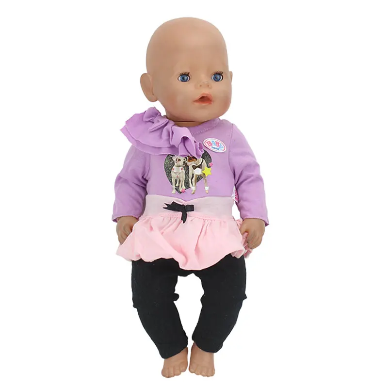 Модный комплект детской одежды для 17 дюймов Reborn Baby Doll 43 см для ухода за ребенком для мам Одежда для кукол, аксессуары для куклы