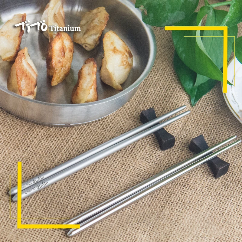 TiTo pure titanium палочки для еды, походная посуда для кемпинга, пикника, походов, путешествий, палочки для еды, обеденный стол, палочки для еды