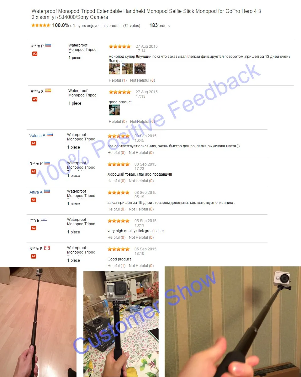 Водонепроницаемый монопод Штатив выдвижной монопод селфи палка монопод для xiaomi yi 4k II 2/для SJ4000 для Gopro hero 8 5 6 7