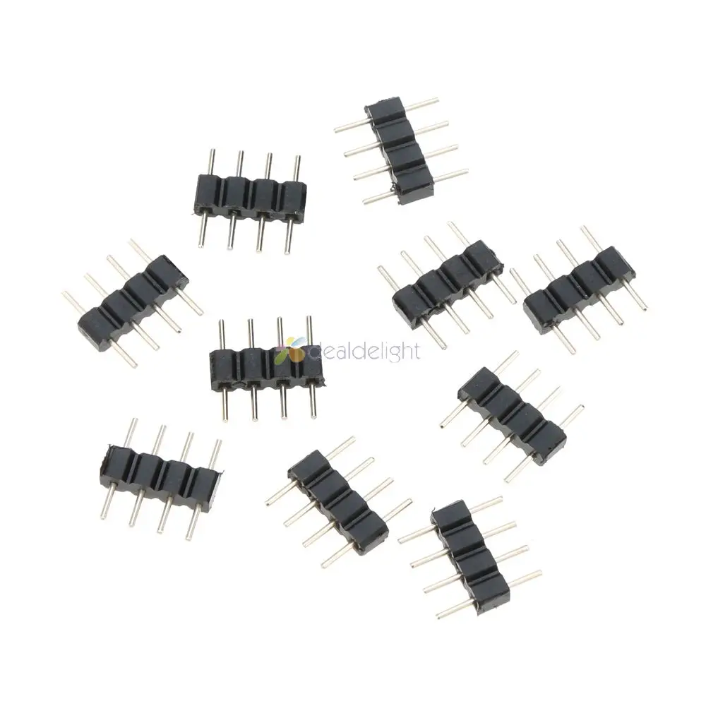 20 шт. 4 контактный штекер Адаптер для 3528 5050 SMD RGB светодиодной ленты|4 pin male|5050 pinled