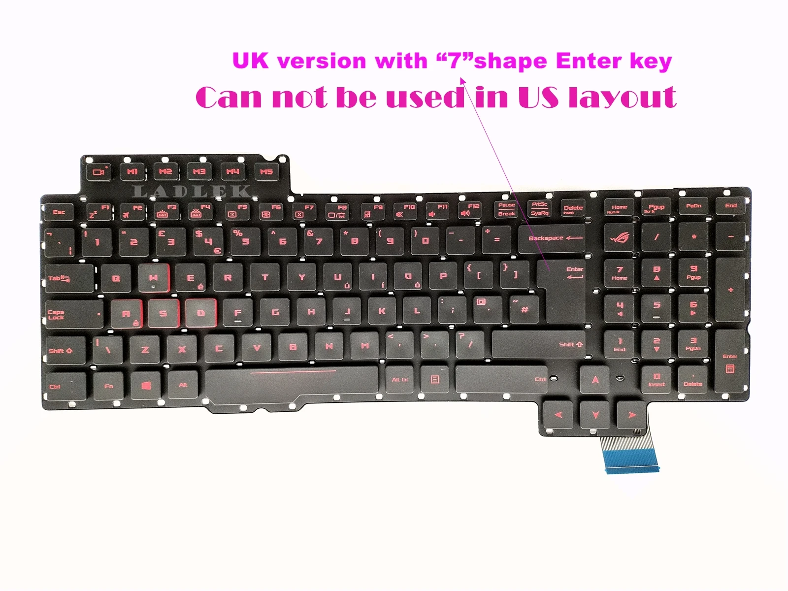 New UK backlit keyboard for Asus ROG G752 G752VT G752VY G752VS G752VM G752VSK | Replacement Keyboards