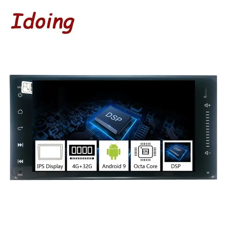 Standard Idoing 1Din Android 9,0 " PX5 4G+ 64G 8 Core для Toyota универсальный автомобильный gps DSP радио плеер ips навигация Мультимедиа Bluetooth - Цвет: Standard