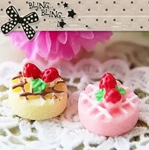 DIY камея для торта из смолы с кабошоном в виде клубники 14 мм. Мин. 50 шт./лот два