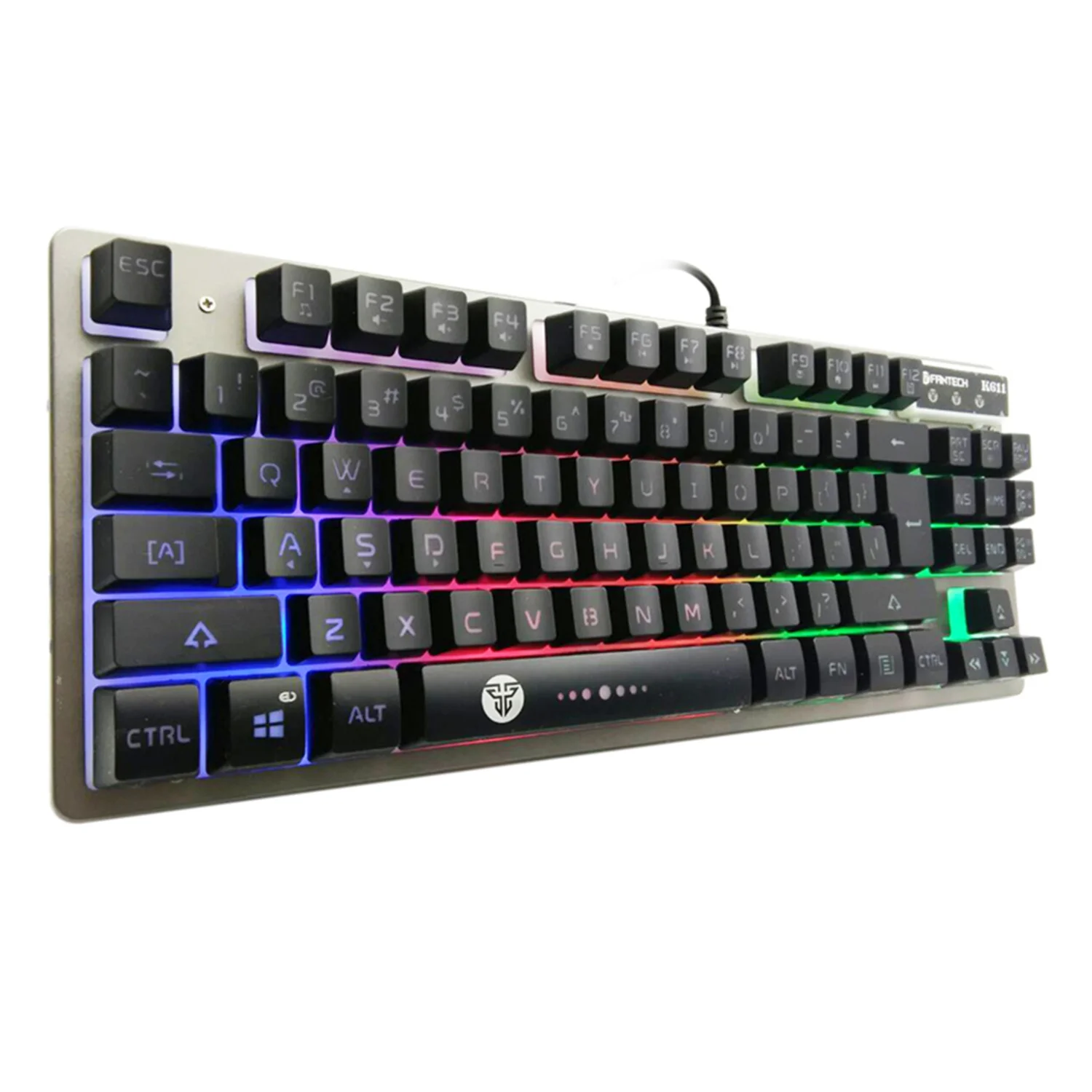 Fantech K611 игровая клавиатура Usb Проводная клавиатура компьютерная Офисная Клавиатура Rgb с подсветкой анти-призрак 87 клавиш для компьютера ноутбука Ga