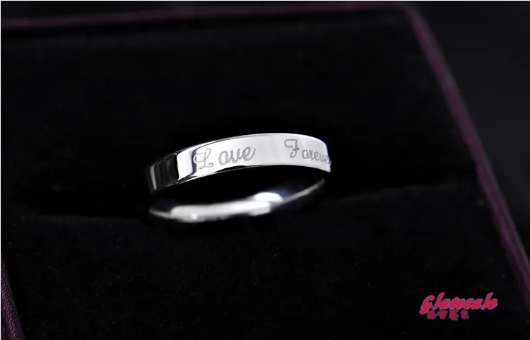 Кольцо из серебра 925 пробы унисекс с надписью love forever | Украшения и аксессуары