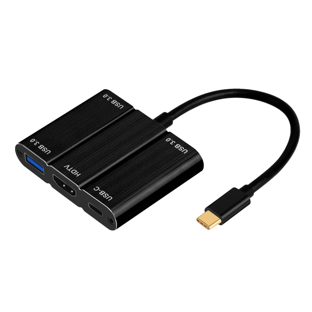 Док-станция CARPRIE Type-C адаптер USB 3 0 Type C 4K HDMI Hub 90 Вт зарядная док-станция 5 в 1 PD