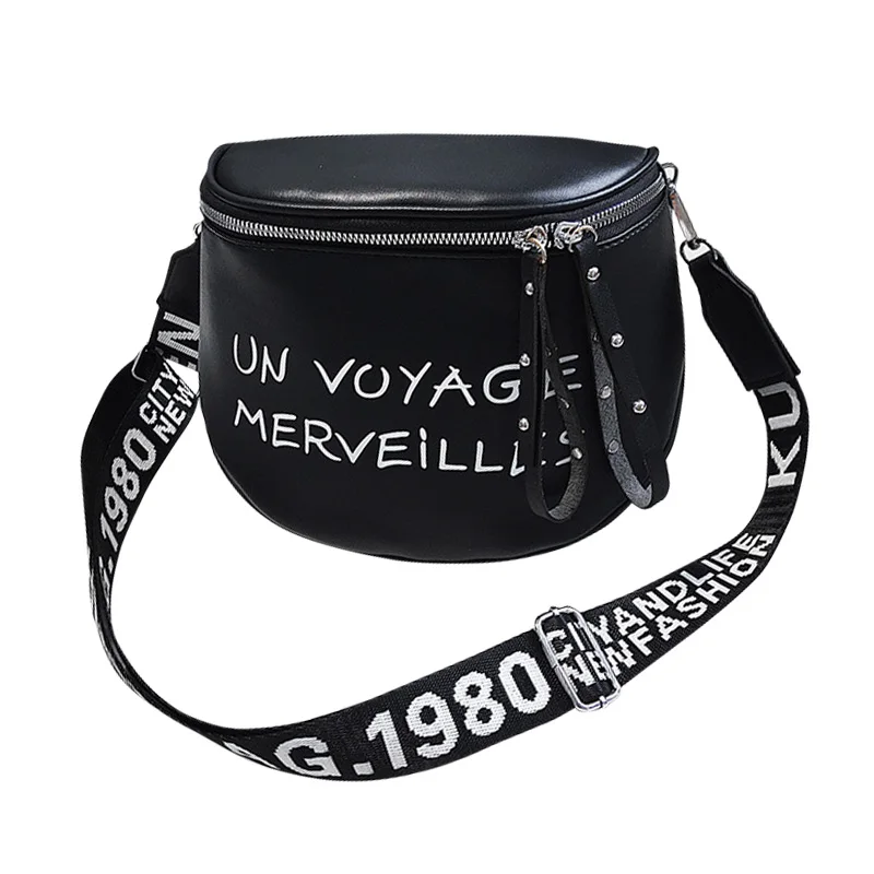 Сумка через плечо для девушек повседневная из искусственной кожи на двойной