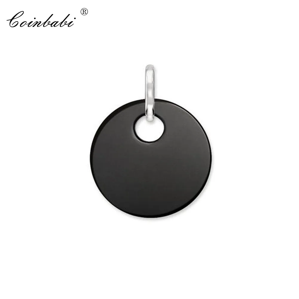 Женская цепочка для ключей из серебра 925 пробы с круглым ониксом|pendant for key|chain