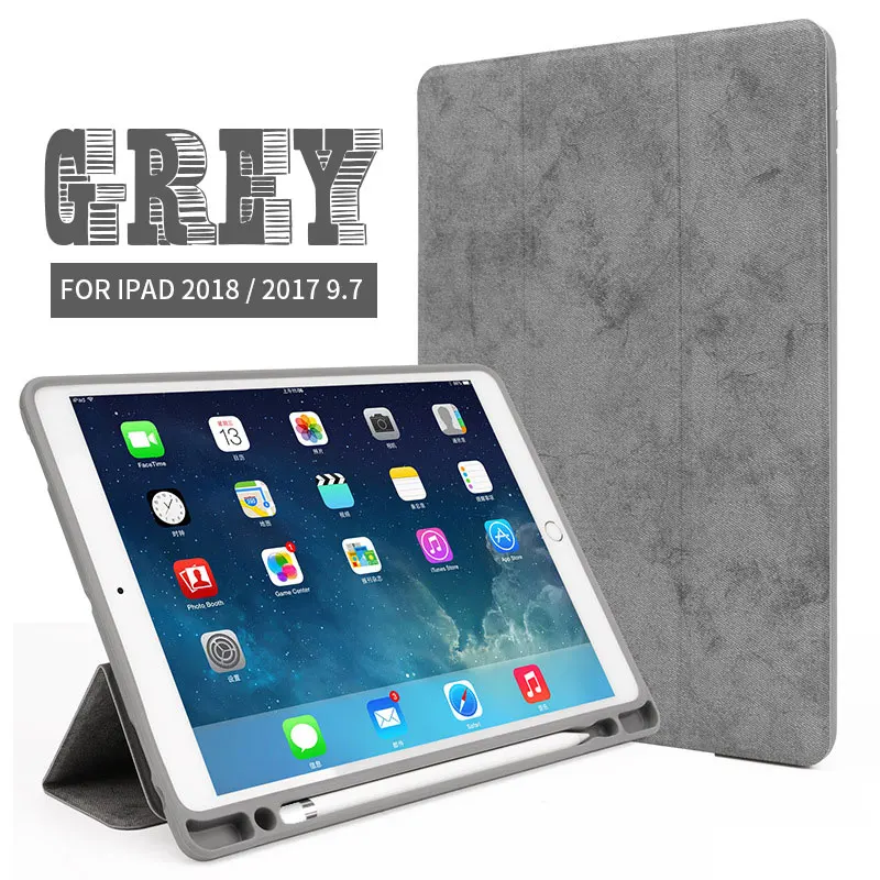 Роскошный мягкий кожаный чехол-подставка, чехол-карандаш для ipad 9,7 A1893, чехлы для планшетов, для Apple ipad Pro 10,5, кожаный чехол со слотом для ручки s - Цвет: For Ipad 9.7