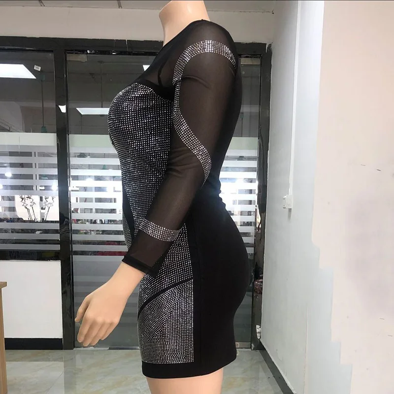Большие размеры женское платье Горячая бурение сексуальные платья Европа и США