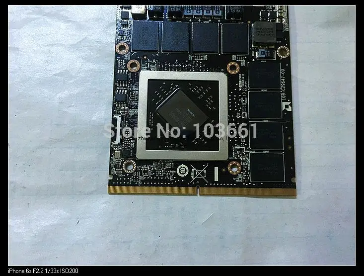 Видеокарта для ноутбука dell Alienware M17x R2 R3 M18X V9XKH 0V9XKH 216-0811000 HD 6970M 2G MXM3.0 DDR5 - купить по