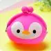 Милый кошелек, принт с героями мультфильмов Kawaii, Карамельный цвет силиконовый кошелек для монет желе мешочек для монет, ключей бумажник наушник для мобильного телефона коробка для хранения с карманом - Цвет: Penguin