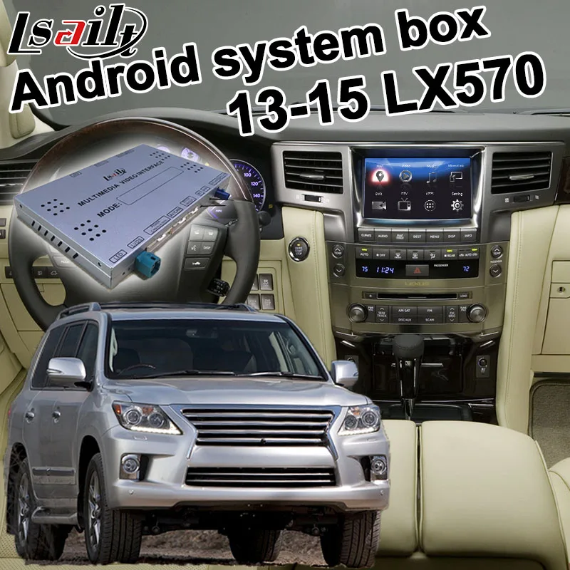Android/carplay интерфейсная коробка для 2013- Lexus LX570 LX видео интерфейсная коробка с GVIF зеркальная ссылка youtube Яндекс LX450d
