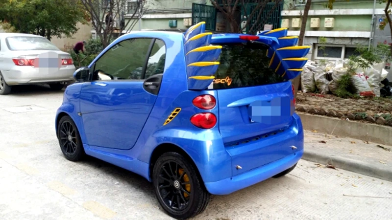 Для Mercedes-Benz Smart ABS Материал автомобиля задний багажник крыла unpaint Цвет спойлер для Smart Fortwo купе 2-дверный спойлер 2009